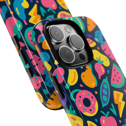 Vibrant 3D Fruit Pattern Protective Phone Case Colourful Accessory for Stylish Individuals Compatible with iPhone 13, 14, 15 & 16 – all models including Pro, Pro Max & Plus