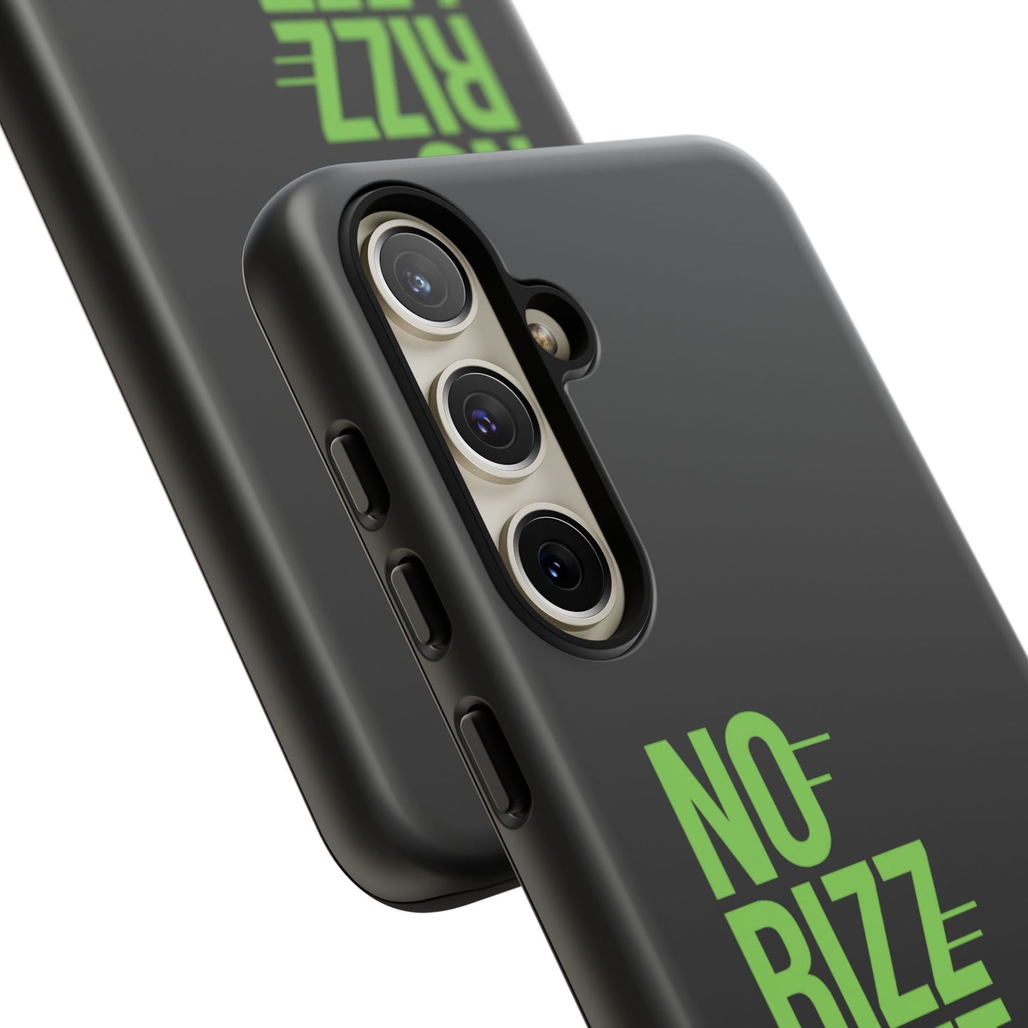 tough phone case - no rizz left behind, durable protection, shock absorbent, stylish design, perfect gift for adults, supports wireless charging, uv protected, lightweight accessory