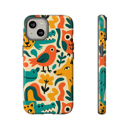 Vibrant Animal Print Protective Phone Case with 3D Wrap Design for Unique Style and Expression Compatible with iPhone 13, 14, 15 & 16 – all models including Pro, Pro Max & Plus