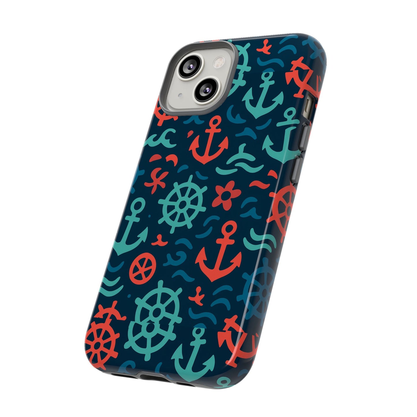 vibrant nautical multicolour 3d wrap protective phone case with retro design for men and women stylish accessory compatible with iphone 13, 14, 15 & 16 – all models including pro, pro max & plus