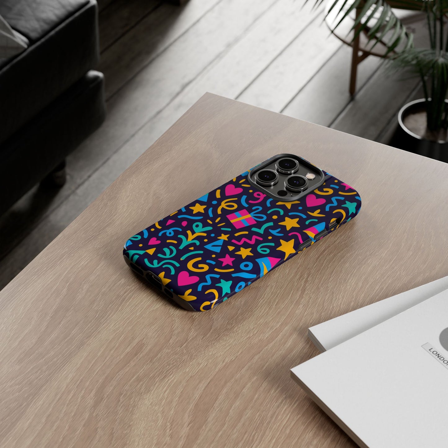vibrant multicolour retro phone case with fun 3d design for stylish protection and unique expression compatible with iphone 13, 14, 15 & 16 – all models including pro, pro max & plus