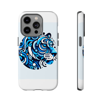 Vibrant 3D Wrap Protective Phone Case with Unique Blue Lion Design for Stylish Expression and Fun Accessories Compatible with iPhone 13, 14, 15 & 16 – all models including Pro, Pro Max & Plus