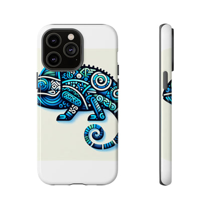 Vibrant 3D Chameleon Phone Case with Blue Design for Stylish Protection Compatible with iPhone 13, 14, 15 & 16 – All Models Including Pro, Pro Max & Plus