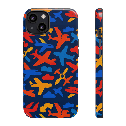 Vibrant 3D Wrap Protective Phone Case with Colourful Aviation Design for Stylish Protection Compatible with iPhone 13, 14, 15 & 16 – all models including Pro, Pro Max & Plus