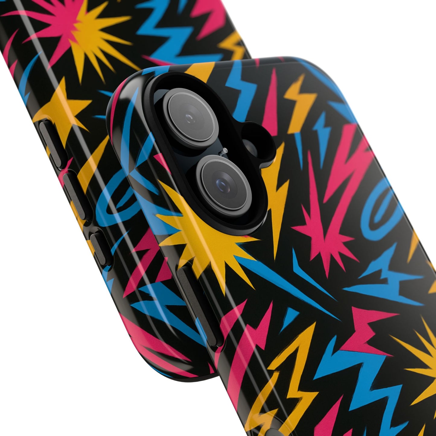 multicolour cartoon 3d wrap protective phone case – funky lightning design for trendy individuals – stylish protection compatible with iphone 13, 14, 15 & 16 – all models including pro, pro max & plus