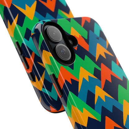 Vibrant Mountain Design Protective Phone Case with Colourful Abstract Pattern for Stylish Protection Compatible with iPhone 13, 14, 15 & 16 – All Models Including Pro, Pro Max & Plus