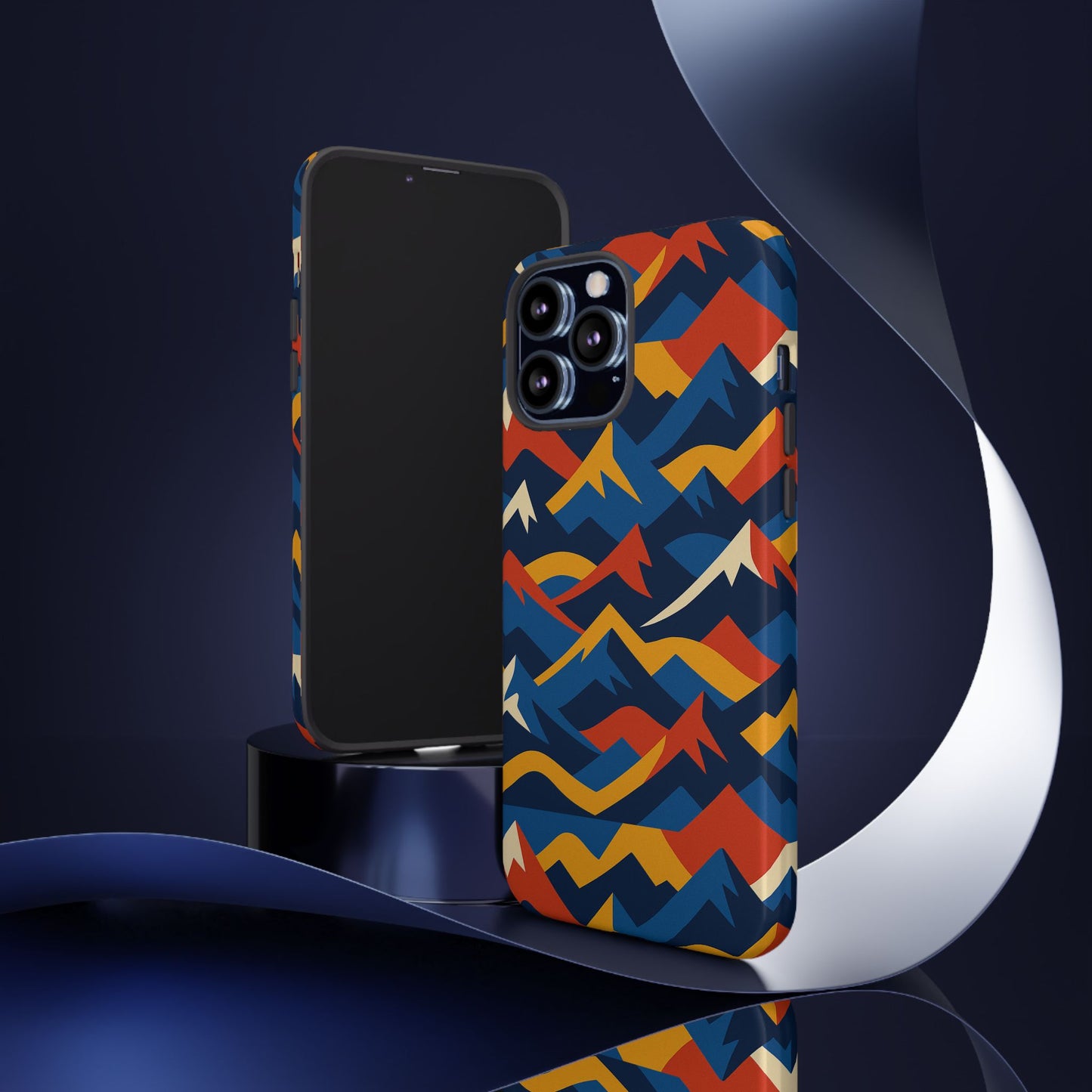 vibrant 3d mountain design protective phone case for unique accessory lovers compatible with iphone 13, 14, 15 & 16 – all models including pro, pro max & plus