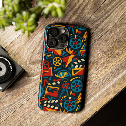 Vibrant Retro Movie-Inspired Protective Phone Case with 3D Design for Stylish Protection Compatible with iPhone 13, 14, 15 & 16 – All Models Including Pro, Pro Max & Plus