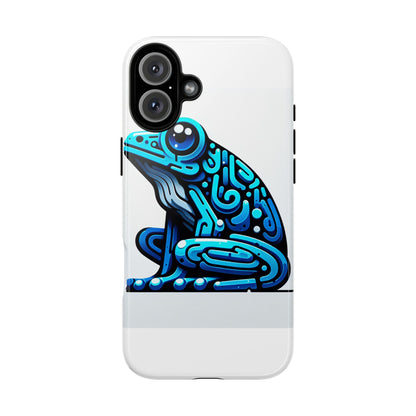 Vibrant Blue Frog 3D Wrap Phone Case for Unique Accessories Retro Style Compatible with iPhone 13, 14, 15 & 16 – All Models Including Pro, Pro Max & Plus