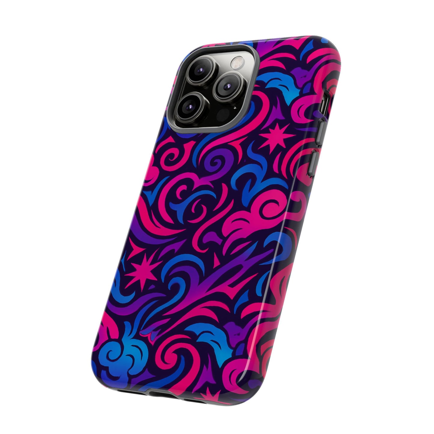 vibrant 3d abstract swirl phone case for creative individuals – stylish protection for smartphones compatible with iphone 13, 14, 15 & 16 – all models including pro, pro max & plus