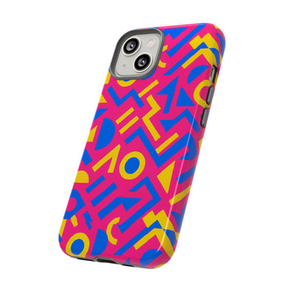 Vibrant Geometric 3D Wrap Protective Phone Case with Multicolour Design for Unique Style Compatible with iPhone 13, 14, 15 & 16 – all models including Pro, Pro Max & Plus