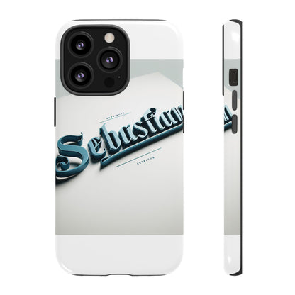 Vibrant 3D Wrap Protective Phone Case in Retro Blue Typography Stylish Accessory for Self-Expression Compatible with iPhone 13, 14, 15 & 16 – all models including Pro, Pro Max & Plus