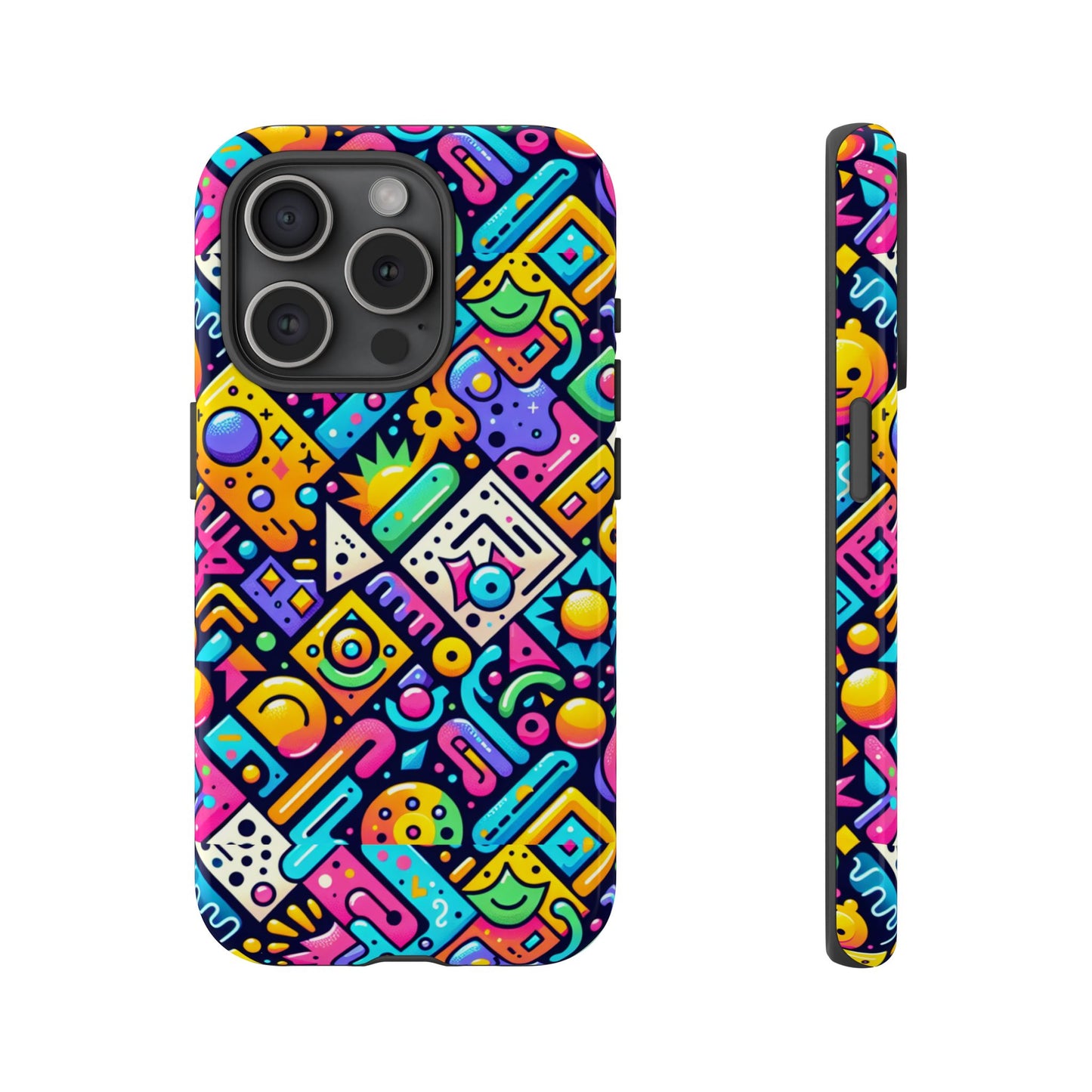 pattern image 2 vibrant 3d phone case for anime and comic fans stylish protection for smartphones compatible with iphone 13, 14, 15 & 16 – all models including pro, pro max & plus