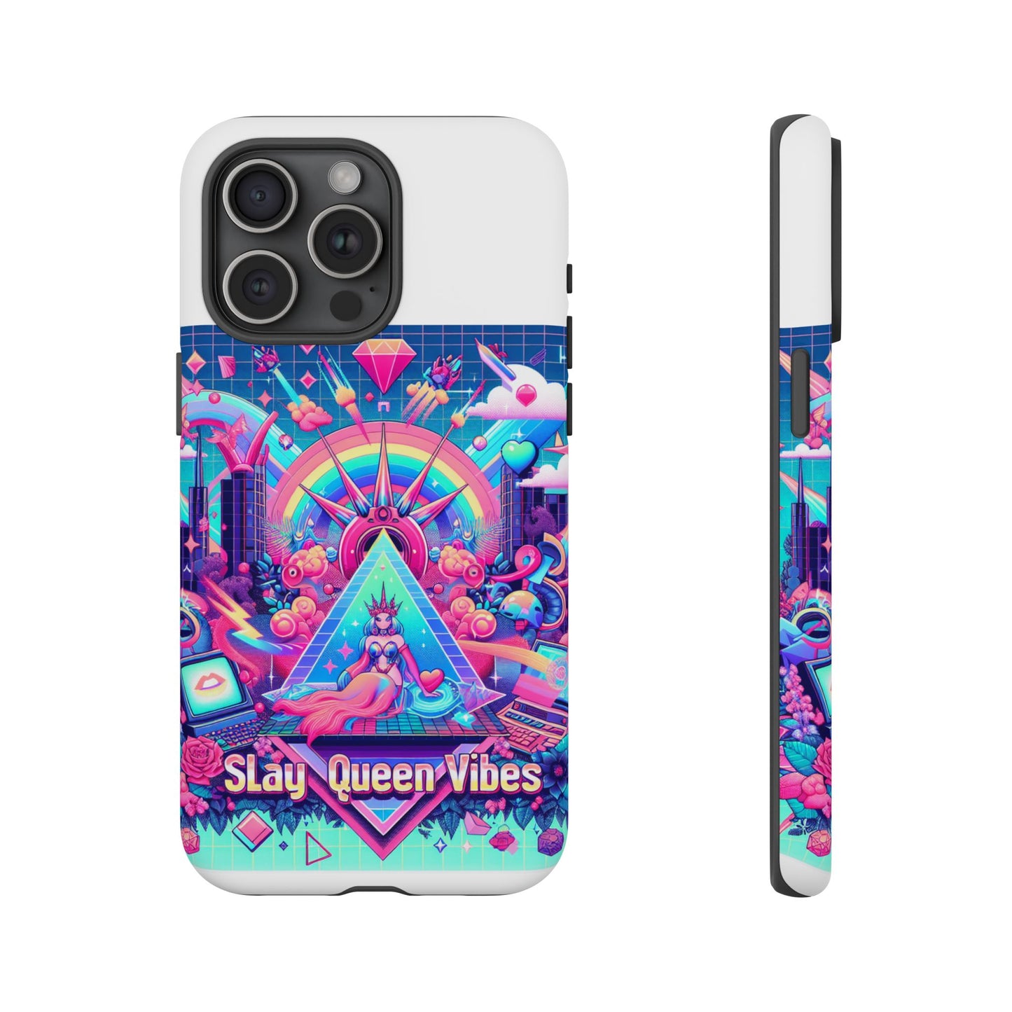 slay queen vibes 3d wrap protective phone case for women