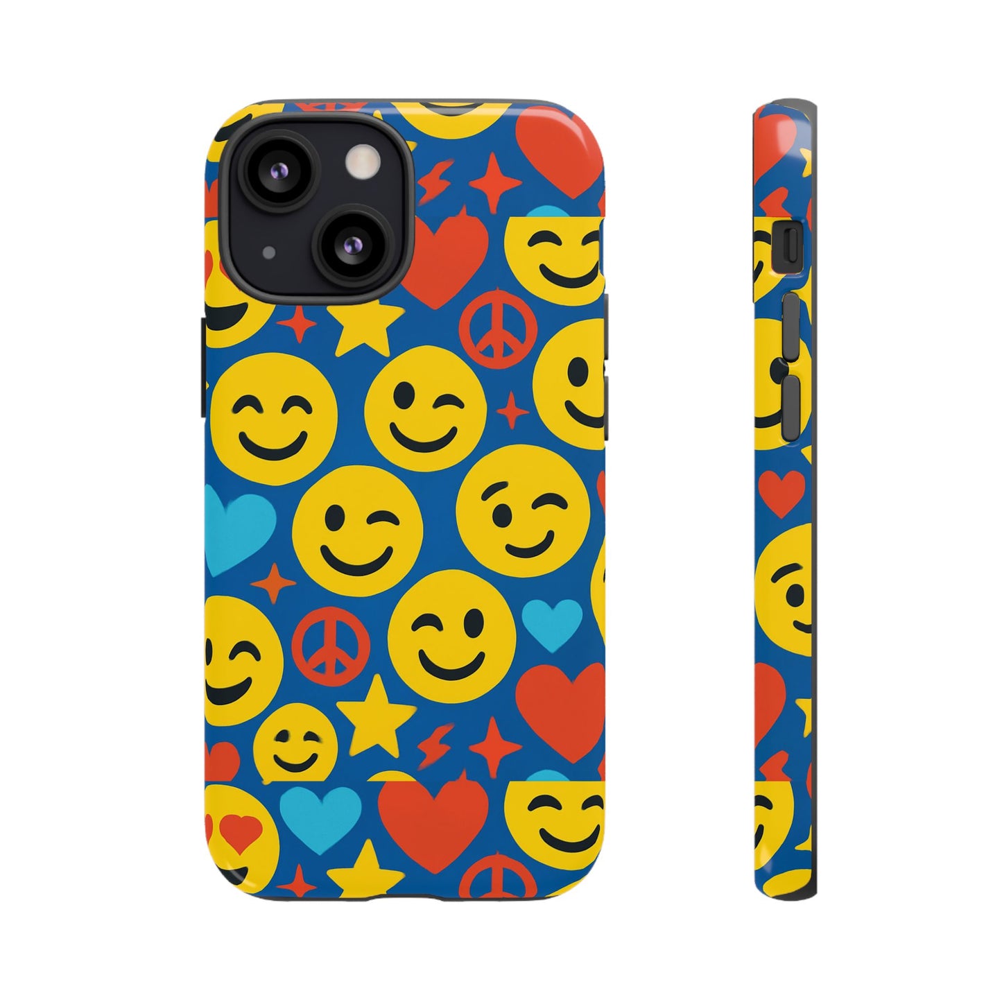 vibrant 3d emoji protective phone case for kids and adults – fun multicolour design for stylish protection compatible with iphone 13, 14, 15 & 16 – all models including pro, pro max & plus