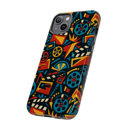 Vibrant Retro Movie-Inspired Protective Phone Case with 3D Design for Stylish Protection Compatible with iPhone 13, 14, 15 & 16 – All Models Including Pro, Pro Max & Plus