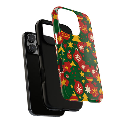 Vibrant Christmas Phone Case with Festive 3D Wrap Design – Colourful Holiday Protective Cover Compatible with iPhone 13, 14, 15 & 16 – All Models Including Pro, Pro Max & Plus