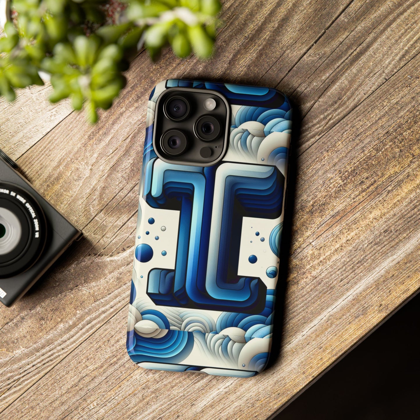 blue alphabet t phone case with 3d wrap design for kids and teens shockproof tpu cover with vivid colours and anime-inspired graphics