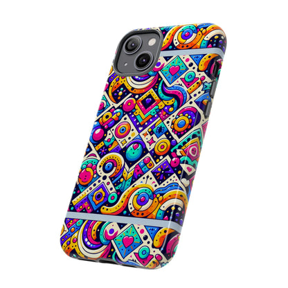 Pattern Image 6 Vibrant 3D Wrap Phone Case for Anime and Comic Fans - Colourful Abstract Design Compatible with iPhone 13, 14, 15 & 16 – all models including Pro, Pro Max & Plus
