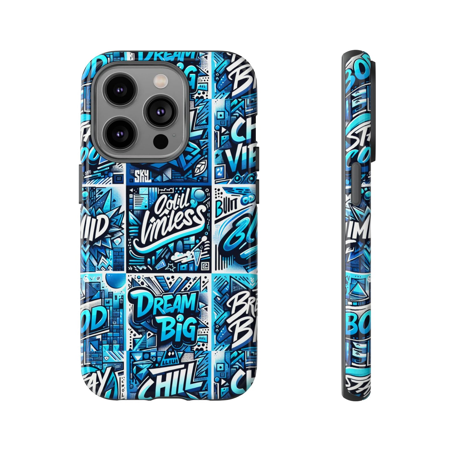 blue pattern image 27 phone case for mobile phones shockproof protective cover with 3d wrap design anime comic style for men women and teenagers