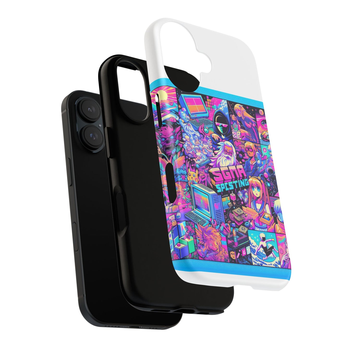 sigma sprinting vibrant protective phone case for smartphones, 3d wrap design with uv protection, durable shock absorbent material, ideal gift for anime and comic lovers