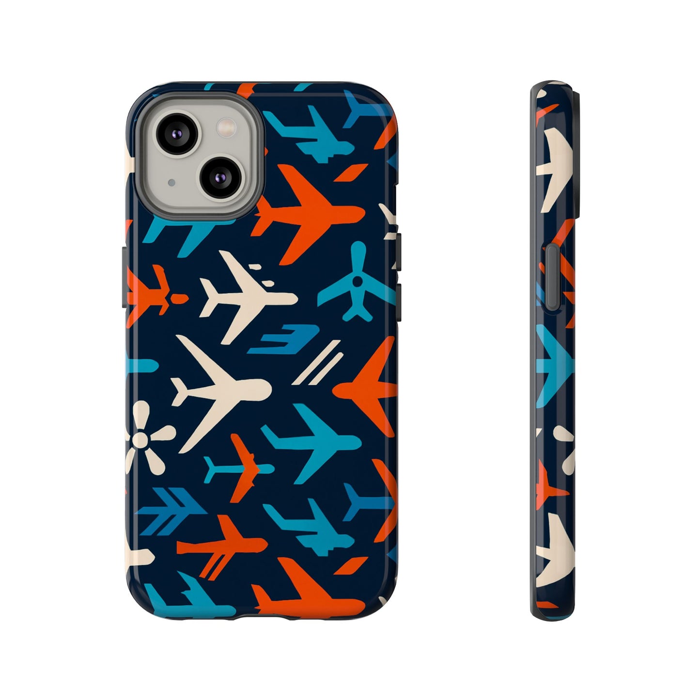 vibrant aviation themed protective phone case with 3d wrap design – unique style and durable protection – compatible with iphone 13, 14, 15 & 16 – all models including pro, pro max & plus