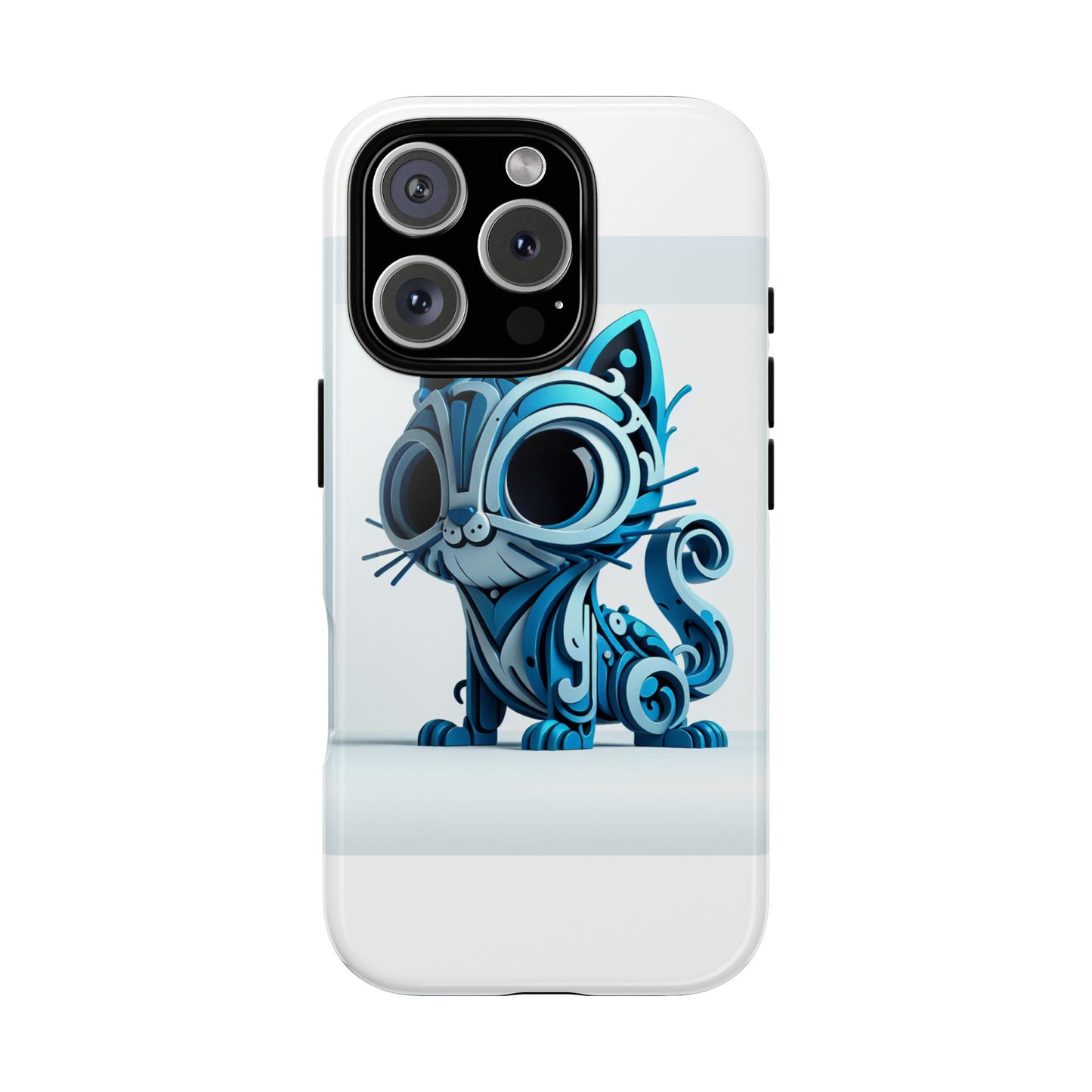 vibrant 3d cat design phone case – playful protection accessory for self-expression – compatible with iphone 13, 14, 15 & 16 – all models including pro, pro max & plus