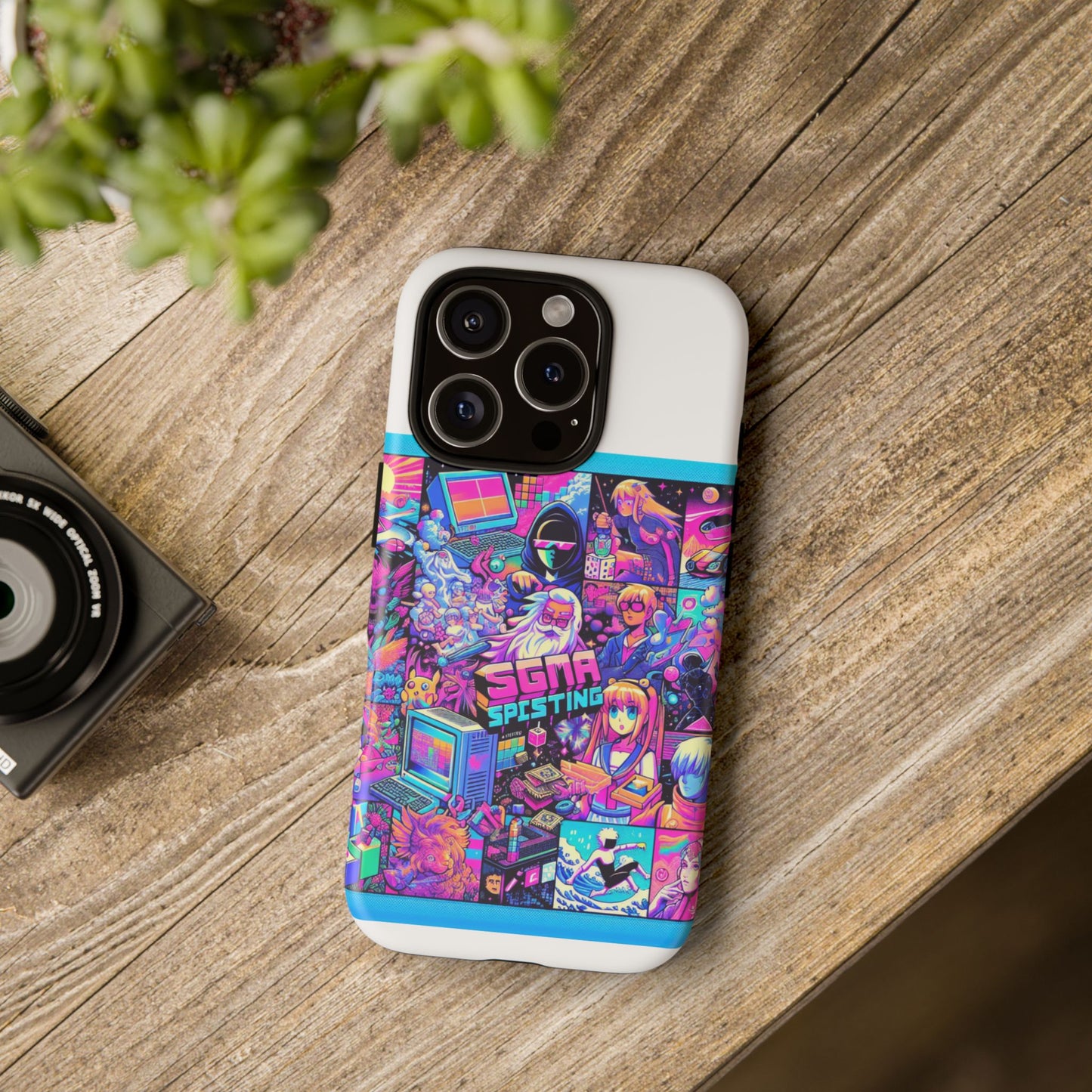 sigma sprinting vibrant protective phone case for smartphones, 3d wrap design with uv protection, durable shock absorbent material, ideal gift for anime and comic lovers