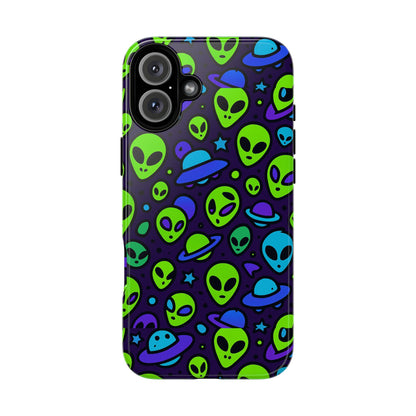 Vibrant Alien 3D Wrap Protective Phone Case in Multicolour Design for Fun Smartphone Accessories Compatible with iPhone 13, 14, 15 & 16 – all models including Pro, Pro Max & Plus
