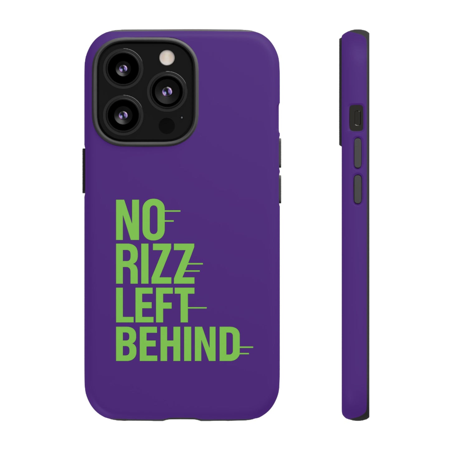 tough phone case - no rizz left behind - durable, stylish protection for active lifestyles - impact-resistant, dual layer, shock-absorbing tpu - perfect gift for tech lovers