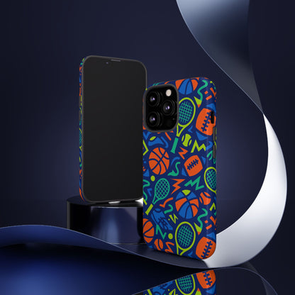 Vibrant 3D Sports Pattern Protective Phone Case for Unisex – Colourful Accessory for Stylish Protection Compatible with iPhone 13, 14, 15 & 16 – All Models Including Pro, Pro Max & Plus