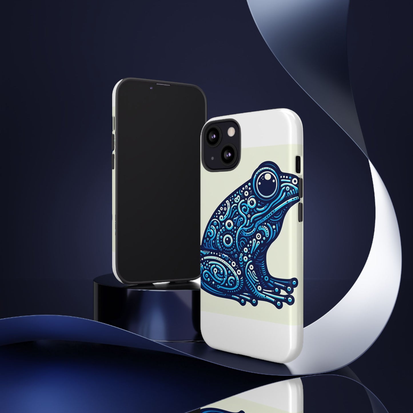 vibrant 3d blue frog design protective phone case for trendsetters – stylish protection compatible with iphone 13, 14, 15 & 16 – all models including pro, pro max & plus