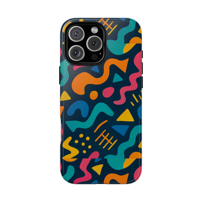 Vibrant Abstract Protective Phone Case with Bold 3D Design for Unique Expression and Stylish Protection Compatible with iPhone 13, 14, 15 & 16 – all models including Pro, Pro Max & Plus