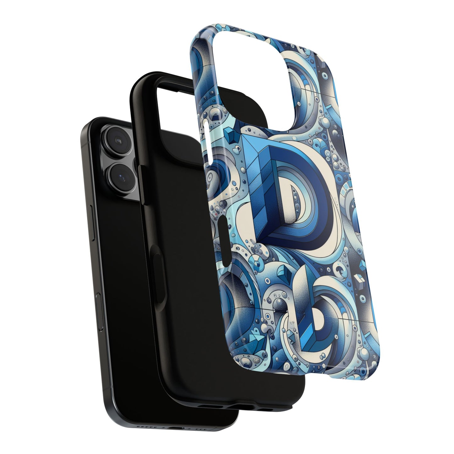 blue alphabet d phone case with 3d wrap and shock absorption for kids and teens durable tpu cover with vivid print and uv protection