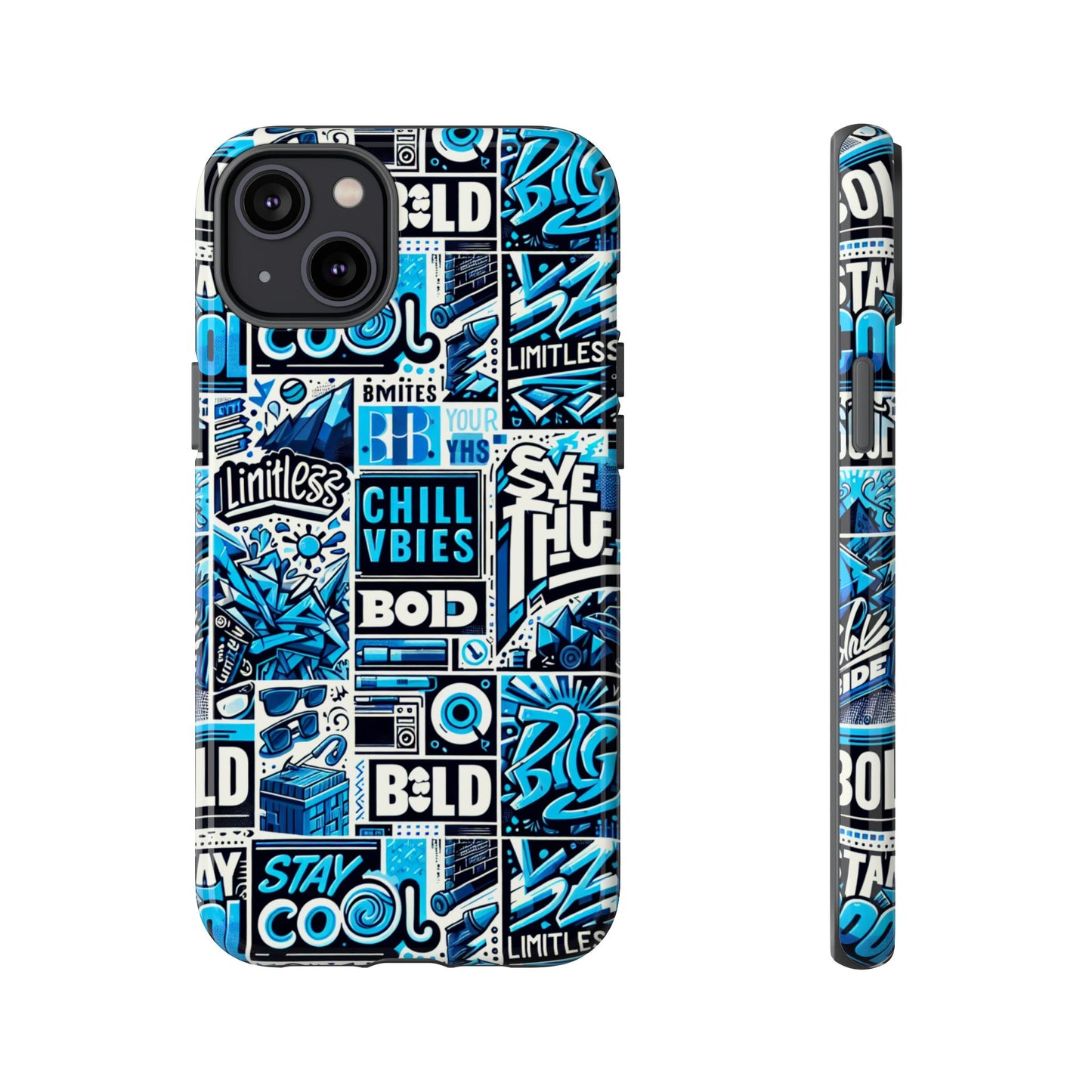 blue pattern image 9 phone case for smartphone protection with 3d wrap design and shock absorption in glossy or matte finish