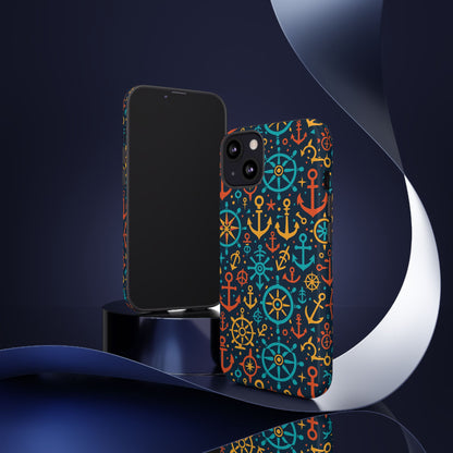 Vibrant Nautical Pattern Phone Case for Stylish Protection – Bold Accessory for iPhone 13, 14, 15 & 16 – All Models Including Pro, Pro Max & Plus