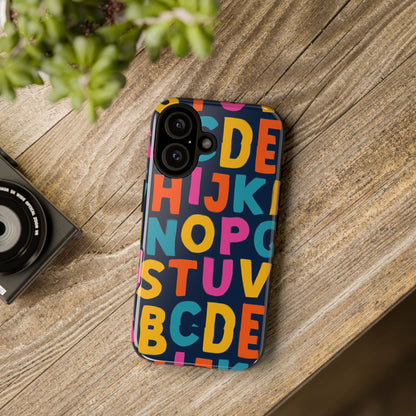 Multicolour Alphabet 3D Wrap Protective Phone Case for Unique Style and Playful Expression Compatible with iPhone 13, 14, 15 & 16 – All Models Including Pro, Pro Max & Plus