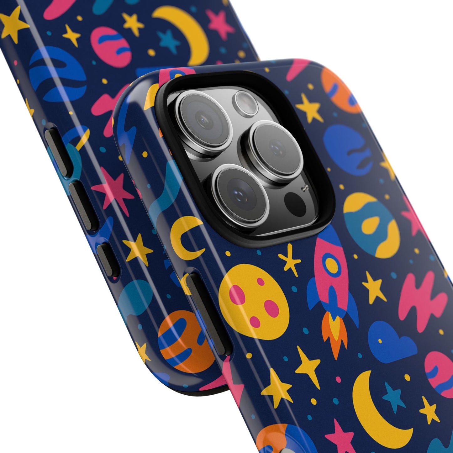 vibrant 3d space theme protective phone case for trendsetters and creatives stylish protection compatible with iphone 13, 14, 15 & 16 – all models including pro, pro max & plus