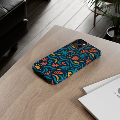 Vibrant Tropical Pattern Phone Case with 3D Design for Stylish Protection Compatible with iPhone 13, 14, 15 & 16 – all models including Pro, Pro Max & Plus