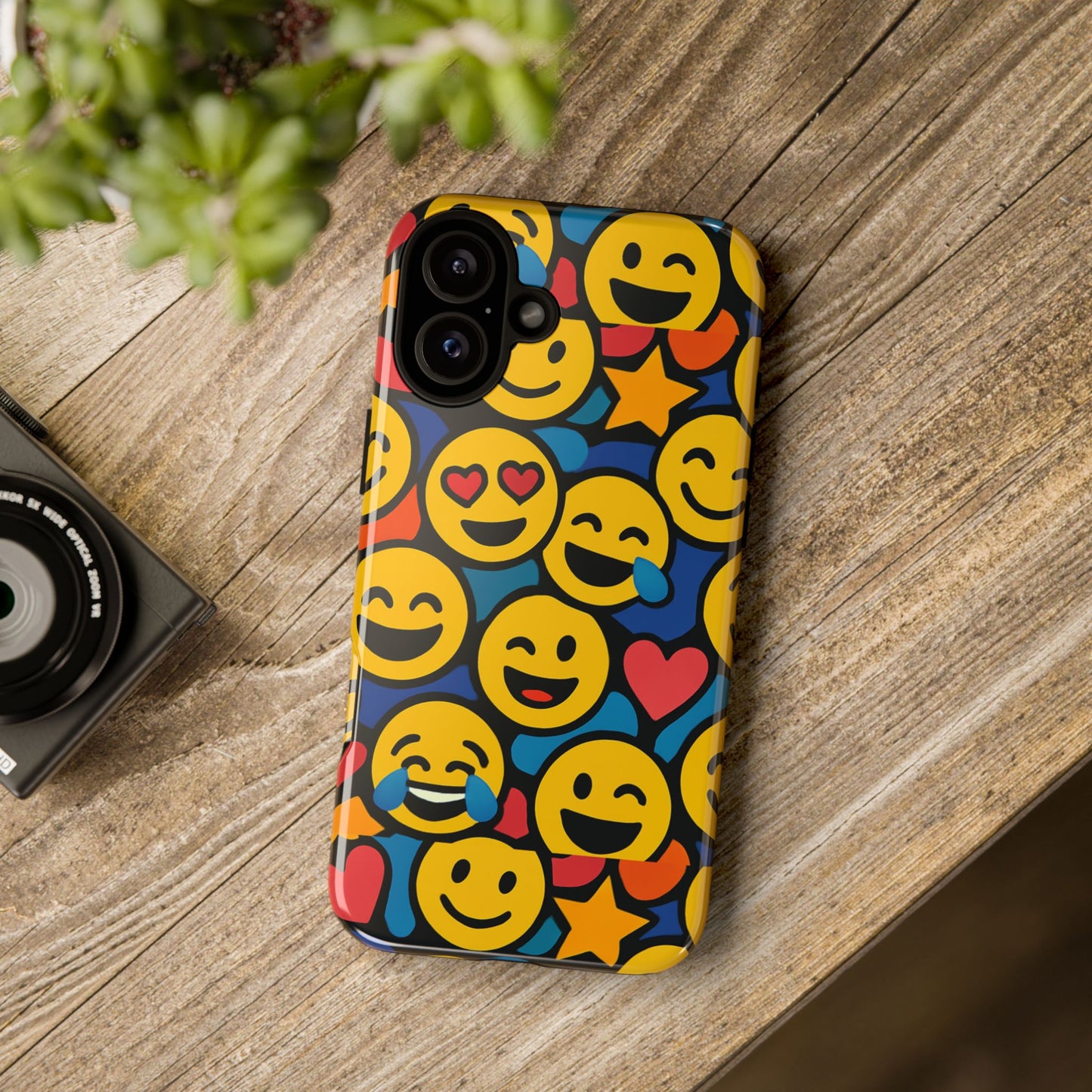 multicolour emoji protective phone case with 3d wrap design fun accessory for unisex compatible with iphone 13, 14, 15 & 16 – all models including pro, pro max & plus
