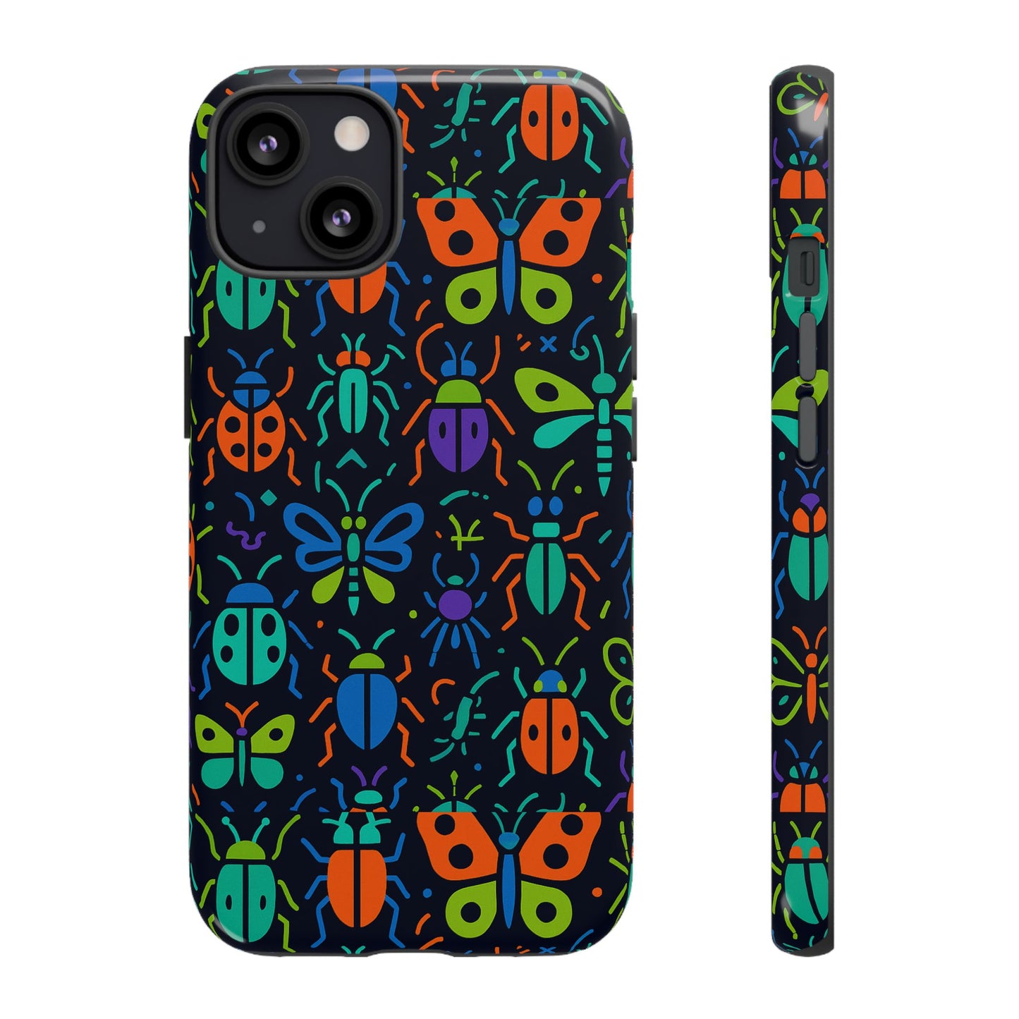 vibrant 3d insect phone case colourful stylish protective cover unique design for men and women compatible with iphone 13, 14, 15 & 16 – all models including pro, pro max & plus