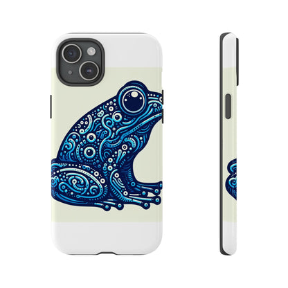 Vibrant 3D Blue Frog Design Protective Phone Case for Trendsetters – Stylish Protection Compatible with iPhone 13, 14, 15 & 16 – all models including Pro, Pro Max & Plus