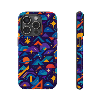 Vibrant Geometric 3D Wrap Protective Phone Case for Unique Accessories Lovers Compatible with iPhone 13, 14, 15 & 16 – all models including Pro, Pro Max & Plus