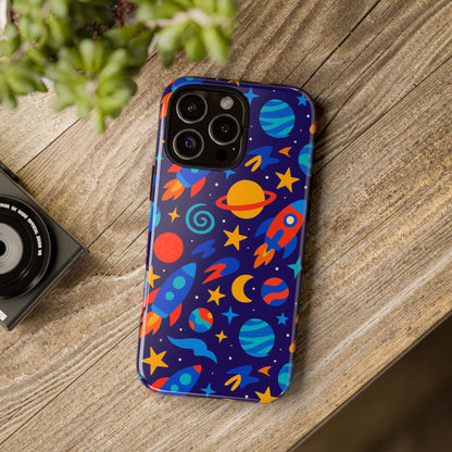 Vibrant Space Theme Protective Phone Case with 3D Wrap Design for Unique Expression Compatible with iPhone 13, 14, 15 & 16 – all models including Pro, Pro Max & Plus