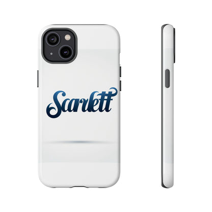Vibrant 3D Wrap Protective Phone Case with Blue Script Design – Unique Fashion Accessory – Compatible with iPhone 13, 14, 15 & 16 – all models including Pro, Pro Max & Plus