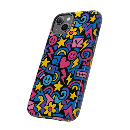 Vibrant Multicolour Cartoon Protective Phone Case – Playful 3D Design for Stylish Protection – Compatible with iPhone 13, 14, 15 & 16 – all models including Pro, Pro Max & Plus