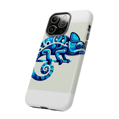 Vibrant 3D Chameleon Phone Case for Stylish Protection with Unique Blue Animal Design Compatible with iPhone 13, 14, 15 & 16 – All Models Including Pro, Pro Max & Plus