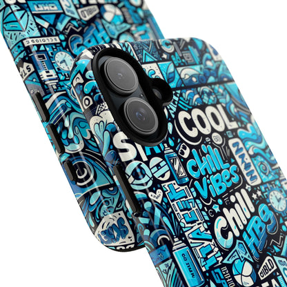 Vibrant 3D Wrap Protective Phone Case with Colourful Chill Vibes Design – Unique Style Accessory for Self-Expression Compatible with iPhone 13, 14, 15 & 16 – all models including Pro, Pro Max & Plus
