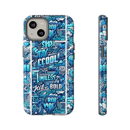 Vibrant Artistic 3D Wrap Phone Case in Blue for Trendsetters – Stylish Protection Compatible with iPhone 13, 14, 15 & 16 – All Models Including Pro, Pro Max & Plus