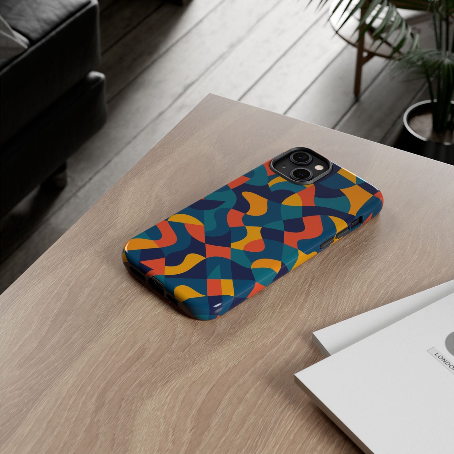 vibrant multicolour abstract phone case for stylish protection compatible with iphone 13, 14, 15 & 16 – all models including pro, pro max & plus